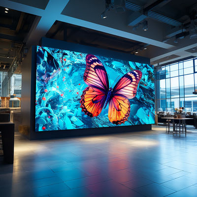 OEM / ODM İç mekan LED Reklam Ekranı P1.86 160° Görme açısı