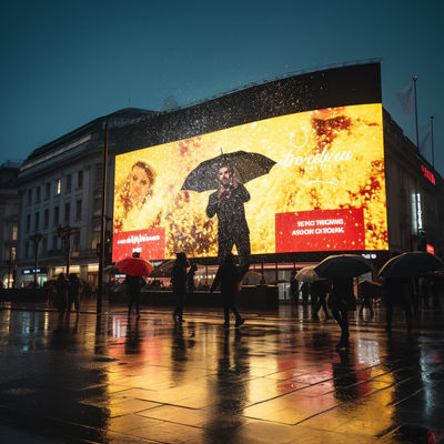 Pixel Pitch 8MM Su geçirmez Dış LED Ekran Tam Renk Derinlik Ekranı Sahne için SMD 3535 ile
