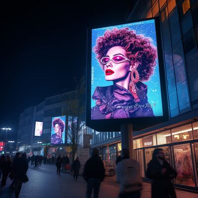 IP65 Su geçirmez Dış LED Ekranı 4000-5500 cd/m2 Parlaklık ve Reklam için 100000 Saatlik Yaşam Süresi