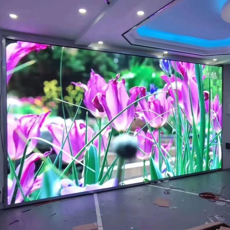 Kapalı kiralama P4.81 Tam Renkli Dijital LED Ekranı Kabine Boyutu ile 500*1000*85mm